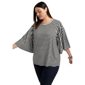 June‎ + Vie Flared Raglan Sleeve Breton Top.